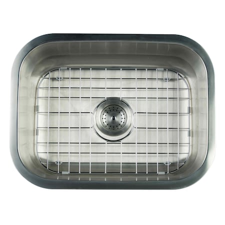 Msi Undermount Stainless Steel 23 In. Single Bowl Kitchen Sink With Strainer ZOR-SIN-PT-0012